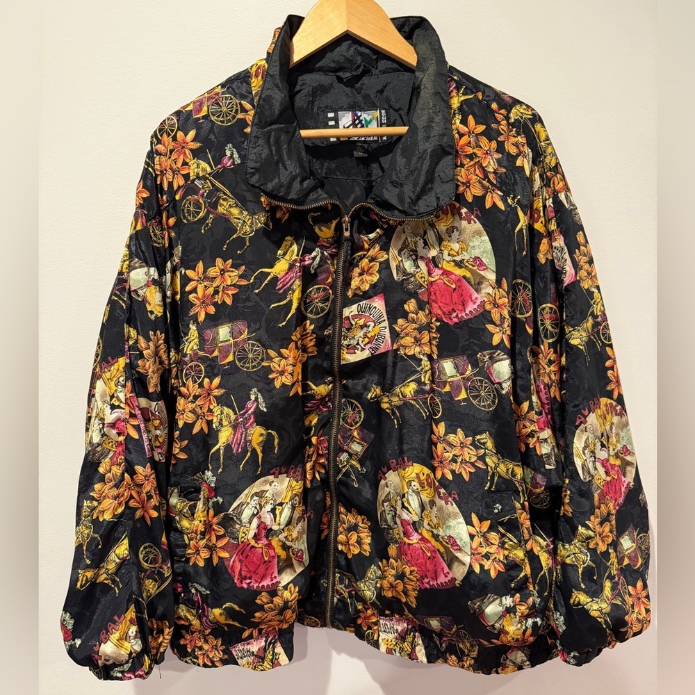 VTG River Edge Sport Quinquina Dubonnet Windbreaker Jacket Womens 1X Rare